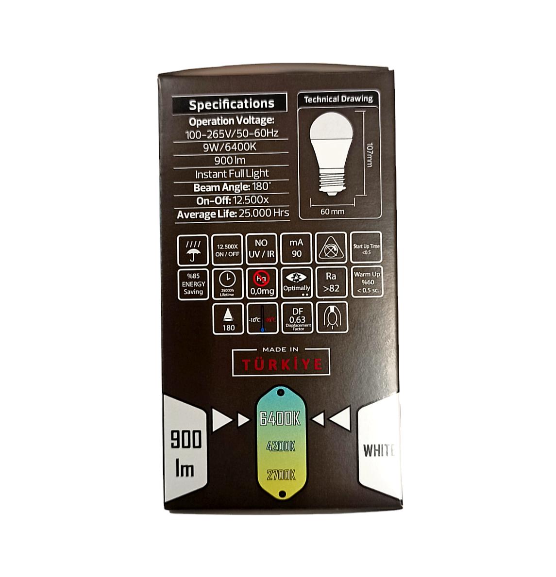 HOROZ%20PREMIER-9%209%20WATT%20LED%20AMPUL%206400K%20BEYAZ%20